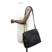 Load image into Gallery viewer, CHANEL WChain One Shoulder Bag Black A08058 Caviar Leather
