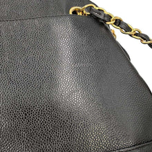 Load image into Gallery viewer, CHANEL WChain One Shoulder Bag Black A08058 Caviar Leather
