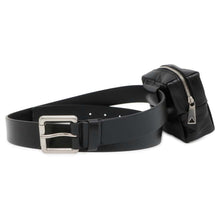 Load image into Gallery viewer, Bottega Veneta Belt INTRECCIATO with leather pouch Size 100 Black709342 Leather
