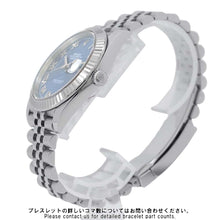 将图像加载到图库查看器中，ROLEX Datejust 41 W41mm Stainless Steel K18WG Azzurro Blue Dial 126334
