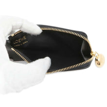 Load image into Gallery viewer, LOEWE Pebble Coin Card Holder Black CANBZ40X01 Leather
