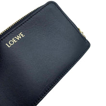 Load image into Gallery viewer, LOEWE Pebble Coin Card Holder Black CANBZ40X01 Leather
