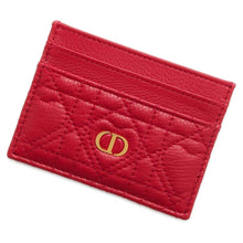 将图像加载到图库查看器中，Dior Card Case Red S5130UNID Lambskin
