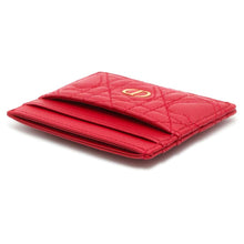 将图像加载到图库查看器中，Dior Card Case Red S5130UNID Lambskin
