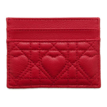 将图像加载到图库查看器中，Dior Card Case Red S5130UNID Lambskin
