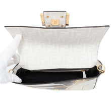 将图像加载到图库查看器中，FENDI Mamma Baguette Antonio Lopez White/Brown8BR600 PVC Coated Canvas Leather Size Medium
