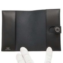 将图像加载到图库查看器中，HERMES RMS Passport Case Black EverGrained Calf Leather
