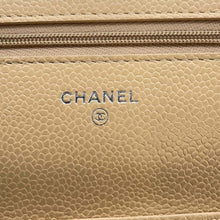 Load image into Gallery viewer, CHANEL Matelasse Chain wallet BeigeAP0250 Caviar Leather
