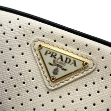 Load image into Gallery viewer, PRADA Punching Pouch White 1N1473 Leather
