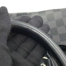 将图像加载到图库查看器中，LOUIS VUITTON Keepall Bandouliere Noir N41413 Damier Graphite Size 55
