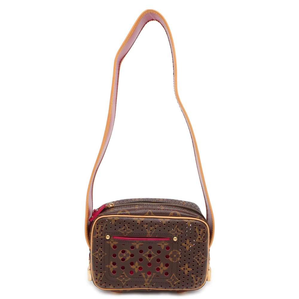 LOUIS VUITTON Mini Trocadero FuchsiaM95175 Monogram Perfo