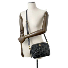 Load image into Gallery viewer, GUCCI GGMatelasse 2wayShoulder Bag Black 702234 Leather Size Small
