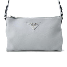 将图像加载到图库查看器中，PRADA Shoulder Bag Light Gray 1BH050 Leather
