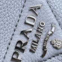 将图像加载到图库查看器中，PRADA Shoulder Bag Light Gray 1BH050 Leather
