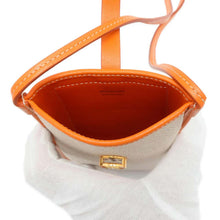 将图像加载到图库查看器中，BURBERRY TB logo Pochette Orange/Beige Canvas Leather
