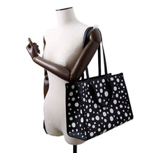 Load image into Gallery viewer, LOUIS VUITTON LV × YK Onthego Noir/Blanc M46389 Monogram Empreinte Leather Infinity Dot Yayoi Kusama Collaboration Size MM
