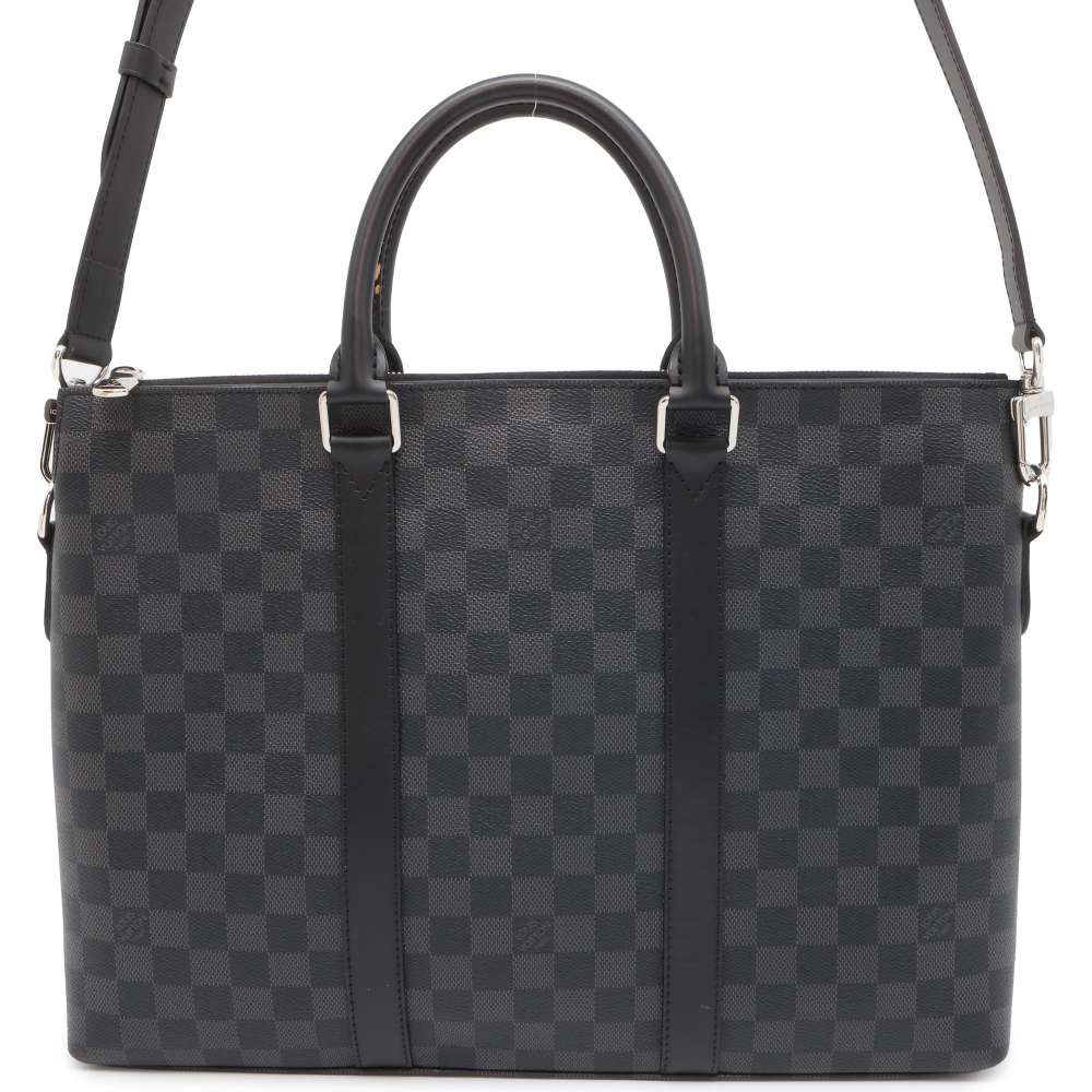 LOUIS VUITTON Anton Briefcase NoirN40024 Damier Graphite