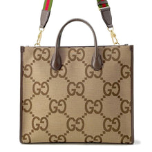 Load image into Gallery viewer, GUCCI Jumbo GG 2way Tote Bag Beige/Brown 678839 Canvas Leather
