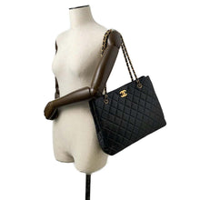 Load image into Gallery viewer, CHANEL Matelasse Chain Tote Black Caviar Leather
