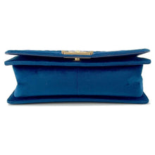 Load image into Gallery viewer, CHANEL Boy Chanel ChainShoulder Blue A67086 Velour
