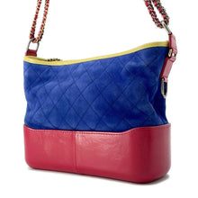 Load image into Gallery viewer, CHANEL Gabriel Hobo Shoulder Bag Blue/Red/Yellow A93824 Suede leather Size Large
