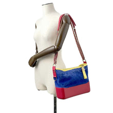 Load image into Gallery viewer, CHANEL Gabriel Hobo Shoulder Bag Blue/Red/Yellow A93824 Suede leather Size Large
