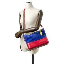 Load image into Gallery viewer, CHANEL Gabriel Hobo Shoulder Bag Blue/Red/Yellow A93824 Suede leather Size Large
