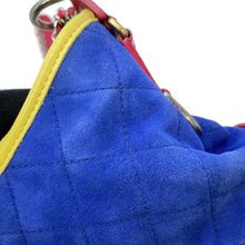 Load image into Gallery viewer, CHANEL Gabriel Hobo Shoulder Bag Blue/Red/Yellow A93824 Suede leather Size Large
