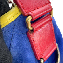 Load image into Gallery viewer, CHANEL Gabriel Hobo Shoulder Bag Blue/Red/Yellow A93824 Suede leather Size Large
