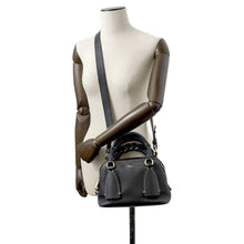 将图像加载到图库查看器中，Chloe Dahlia 2way Shoulder Bag BlackCHC20US361 Leather Size Small
