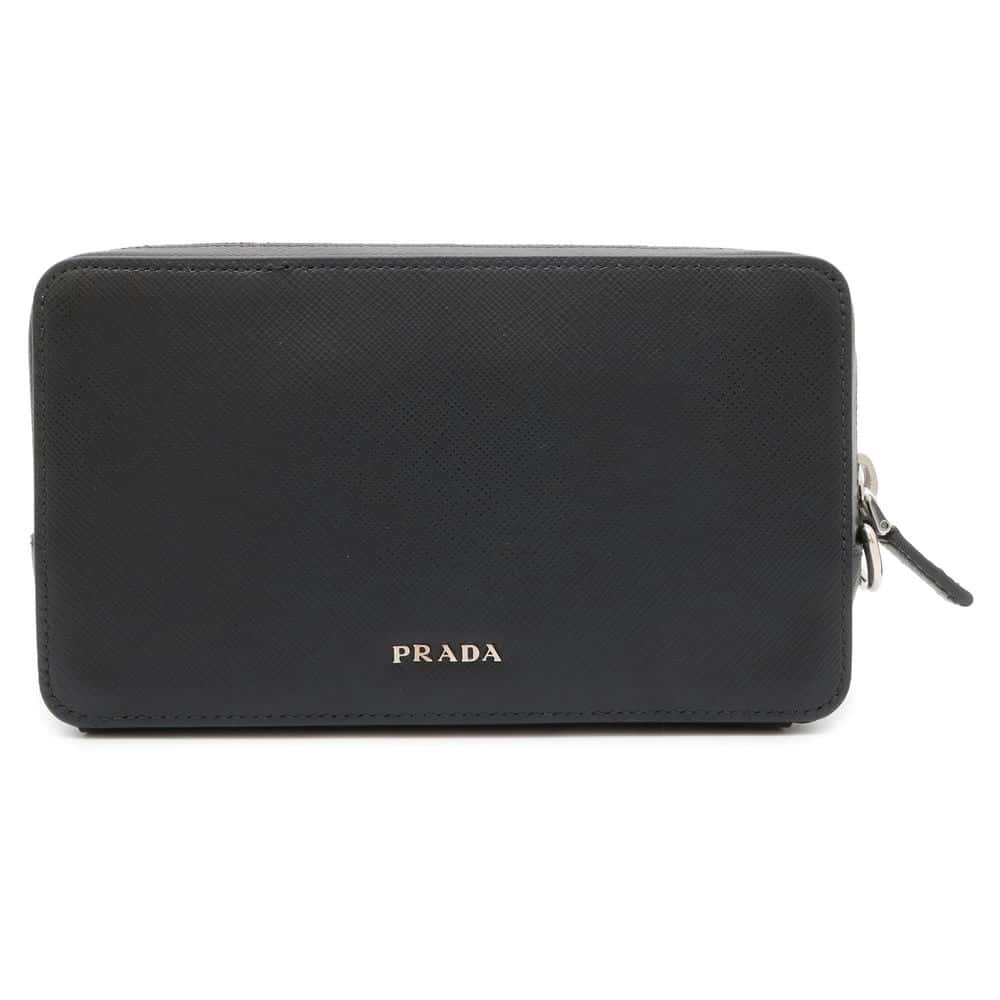 PRADA Pouch Black 2ZH064 Saffiano Leather