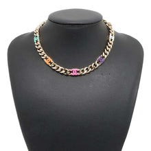 Load image into Gallery viewer, CHANEL CC Logo ChainNecklace Gold/Multicolor Plating
