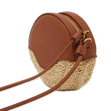 将图像加载到图库查看器中，SAINT LAURENT PARIS Cassandra ShoulderPouch Brown685917 Leather Raffia
