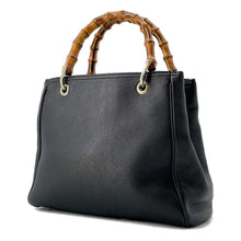 Load image into Gallery viewer, GUCCI Bamboo Shopper Tote Black 336032 Leather
