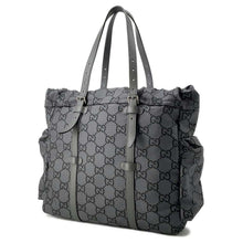 Load image into Gallery viewer, GUCCI GGNylon Ripstop Tote Bag Gray 767929 GGNylon Leather
