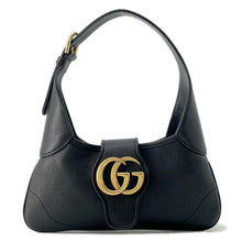 Load image into Gallery viewer, GUCCI GG Marmont Aphrodite 2WAY Shoulder Bag Black 735106 Leather
