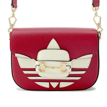 Load image into Gallery viewer, GUCCI Horsebit 1955 Shoulder Bag Adidas collaboration Red/White 658574 Leather
