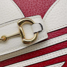 Load image into Gallery viewer, GUCCI Horsebit 1955 Shoulder Bag Adidas collaboration Red/White 658574 Leather
