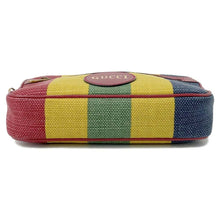 将图像加载到图库查看器中，GUCCI Baiadera Striped Waist Bag Multicolor 625895 Canvas Leather
