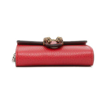 将图像加载到图库查看器中，GUCCI Dionysus Chain Card Case Red 574930 Leather
