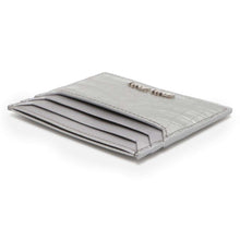 Load image into Gallery viewer, MIUMIU Card Case Silver Embossed Leather
