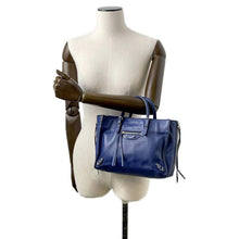 Load image into Gallery viewer, BALENCIAGA Paper Mini A6 2WAY Tote Bag Blue 370926 Leather
