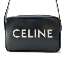 将图像加载到图库查看器中，CELINE Logo Shoulder Bag Black194503 Leather
