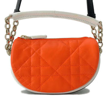 将图像加载到图库查看器中，Dior Vibe Hobo Shoulder Bag Orange Leather Size Mini
