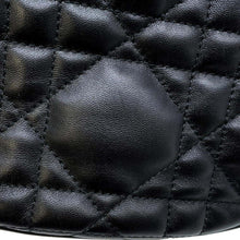 将图像加载到图库查看器中，Dior Vibe Hobo Shoulder Bag Black M7200ONOA Leather Size Small
