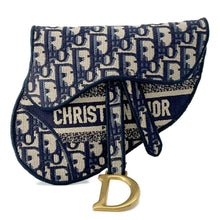 Load image into Gallery viewer, Dior Oblique saddle Waist Bag Navy S5632CRIW Canvas
