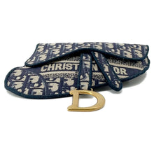 Load image into Gallery viewer, Dior Oblique saddle Waist Bag Navy S5632CRIW Canvas
