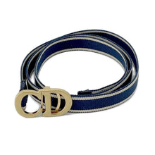 Load image into Gallery viewer, Dior Oblique saddle Waist Bag Navy S5632CRIW Canvas
