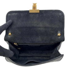 将图像加载到图库查看器中，Dior Addict 2WAY ChainShoulder Bag Black Leather
