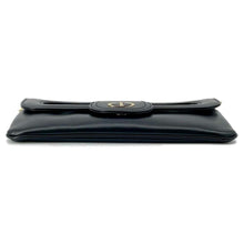 将图像加载到图库查看器中，Dior CD Logo Chain Clutch Bag Black M8642UBBU Leather
